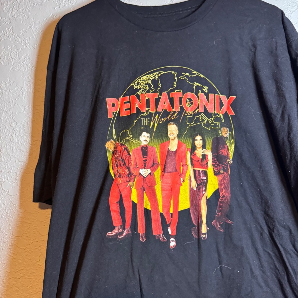 Pentatonix The World Tour T Shirt Men's XXL Black 2023 Concert